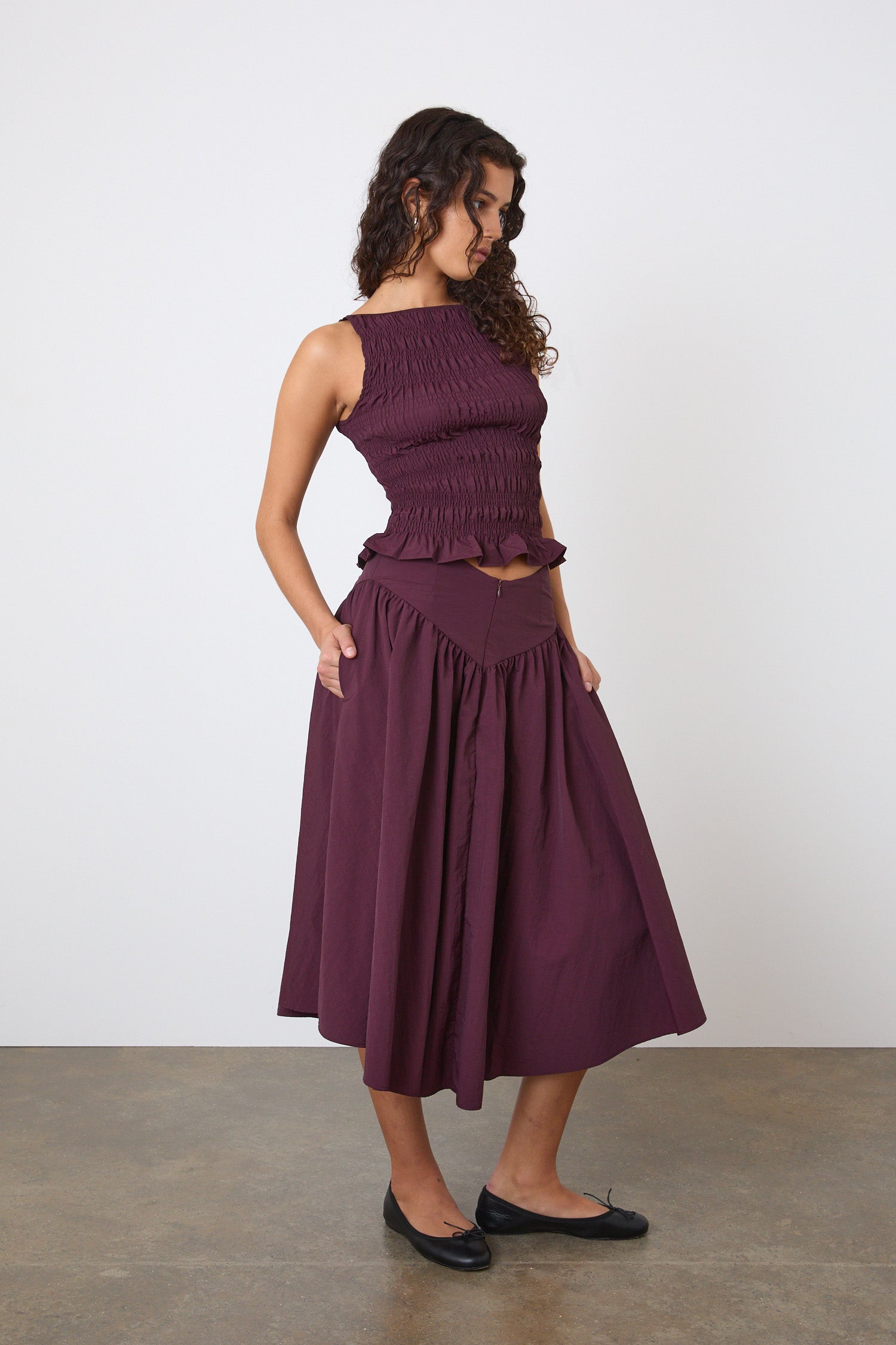 The Deba Midi Skirt, Robin | Liberty London Exclusive