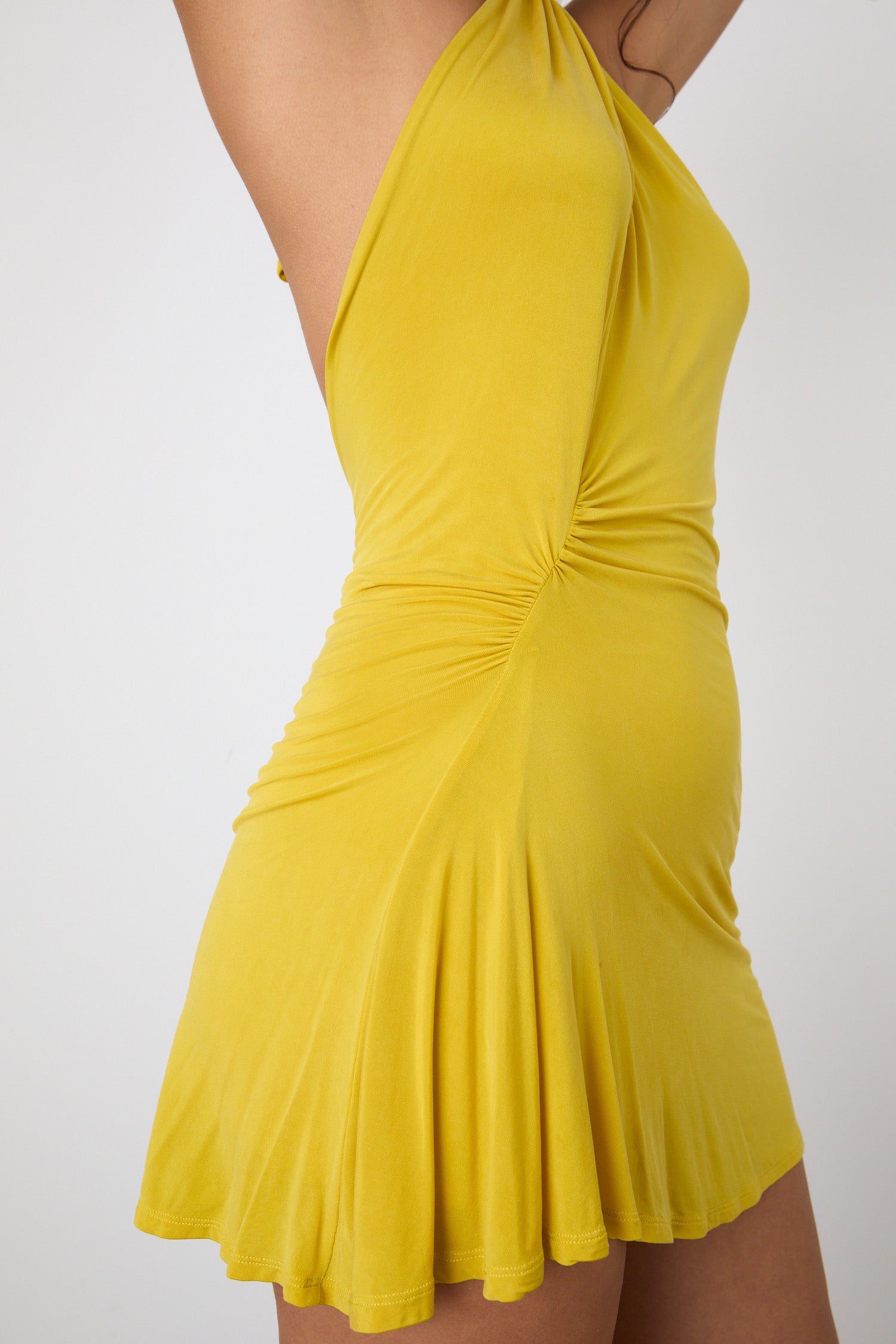 The Kylie Halter Knot Dress, Dijon