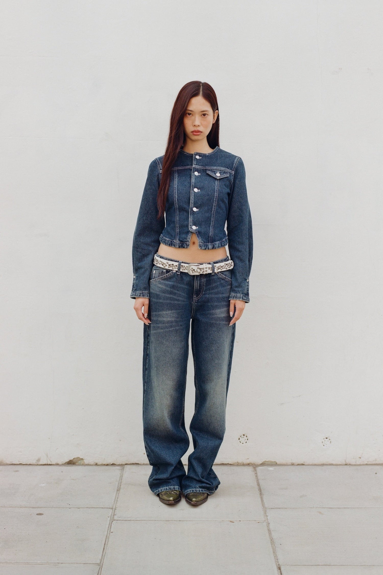 The Goldie Wide Leg Jeans, Dark Fade