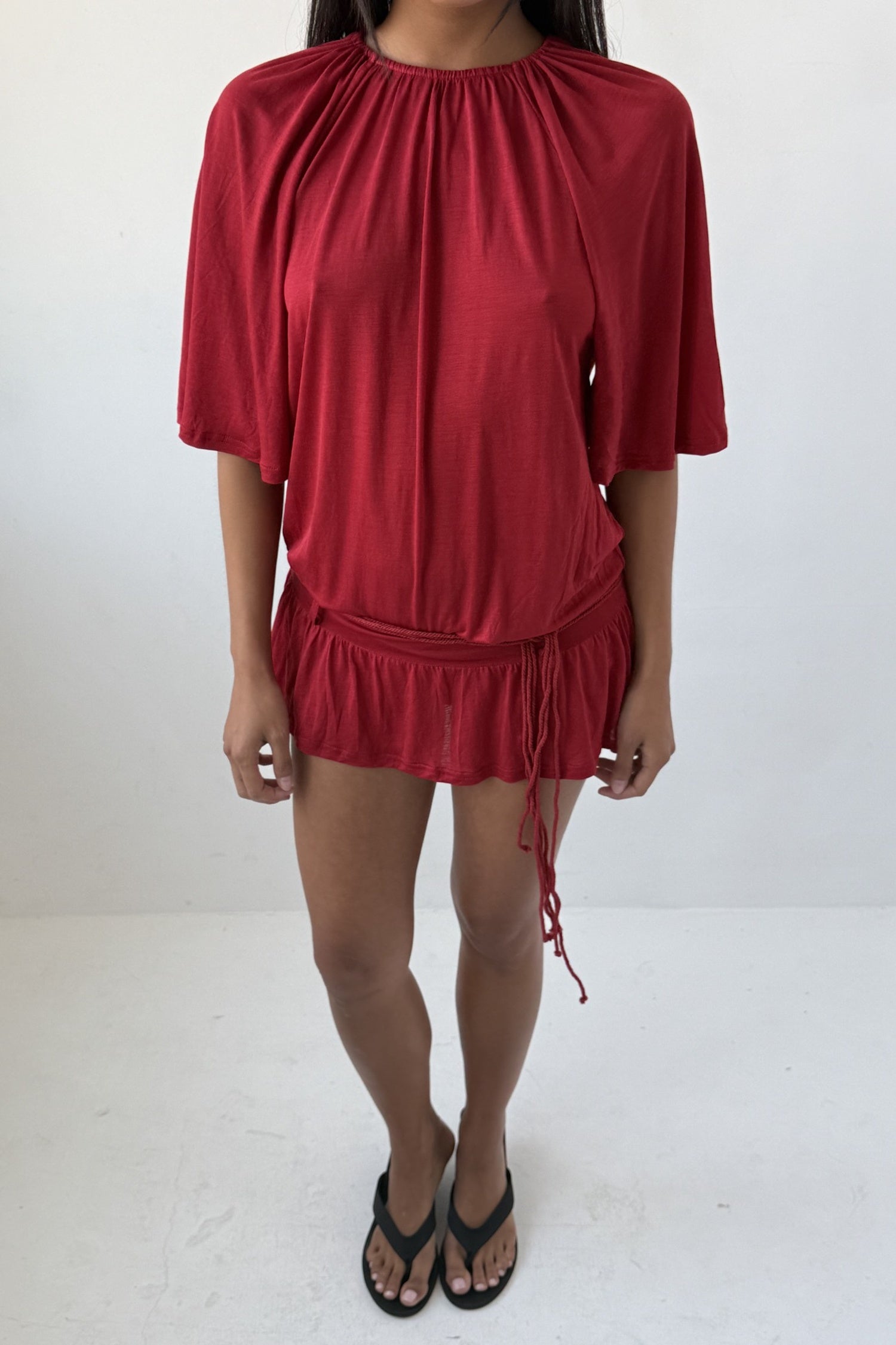 Blanche Skort Dress, Red Sandstone