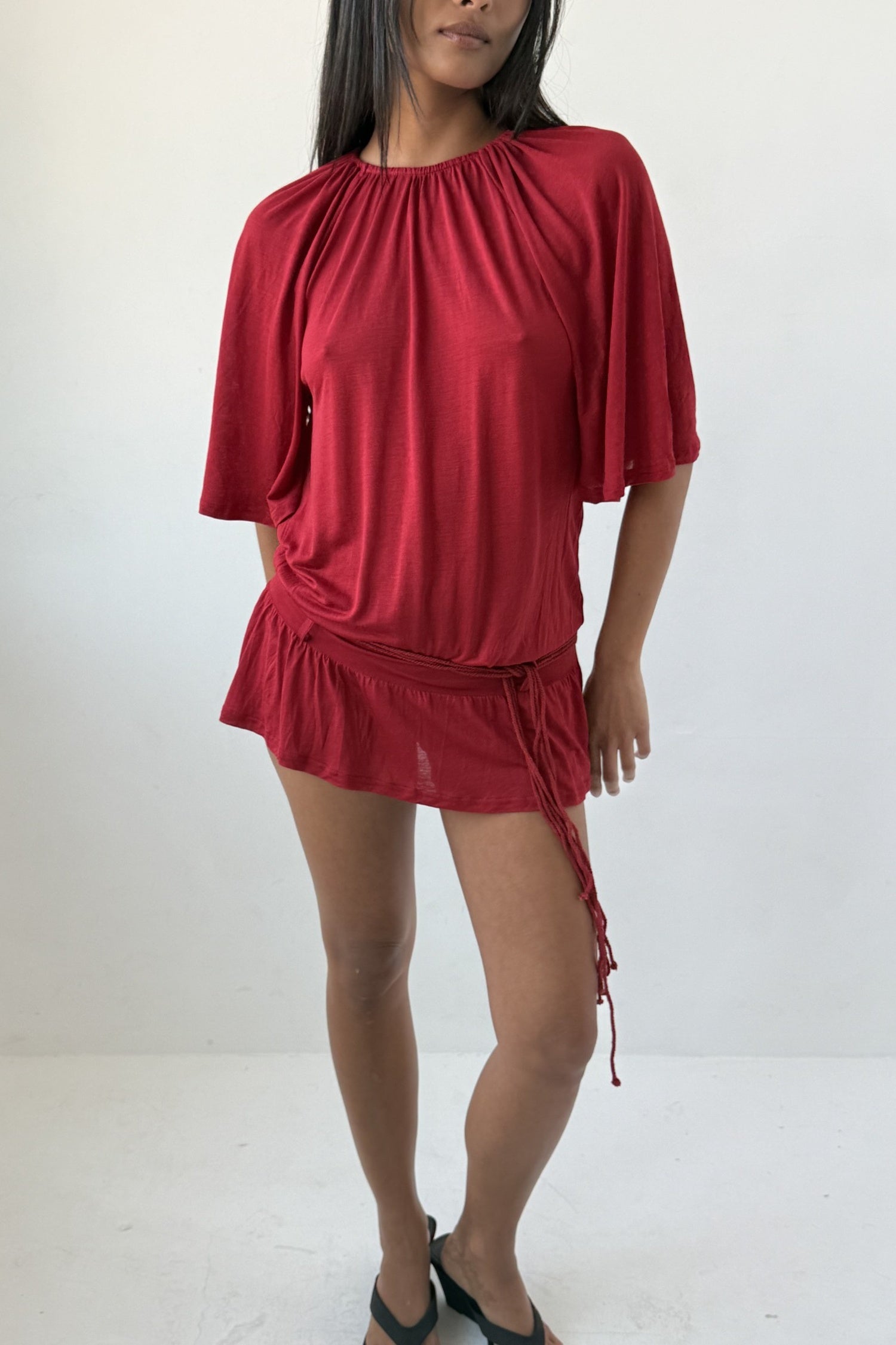 Blanche Skort Dress, Red Sandstone