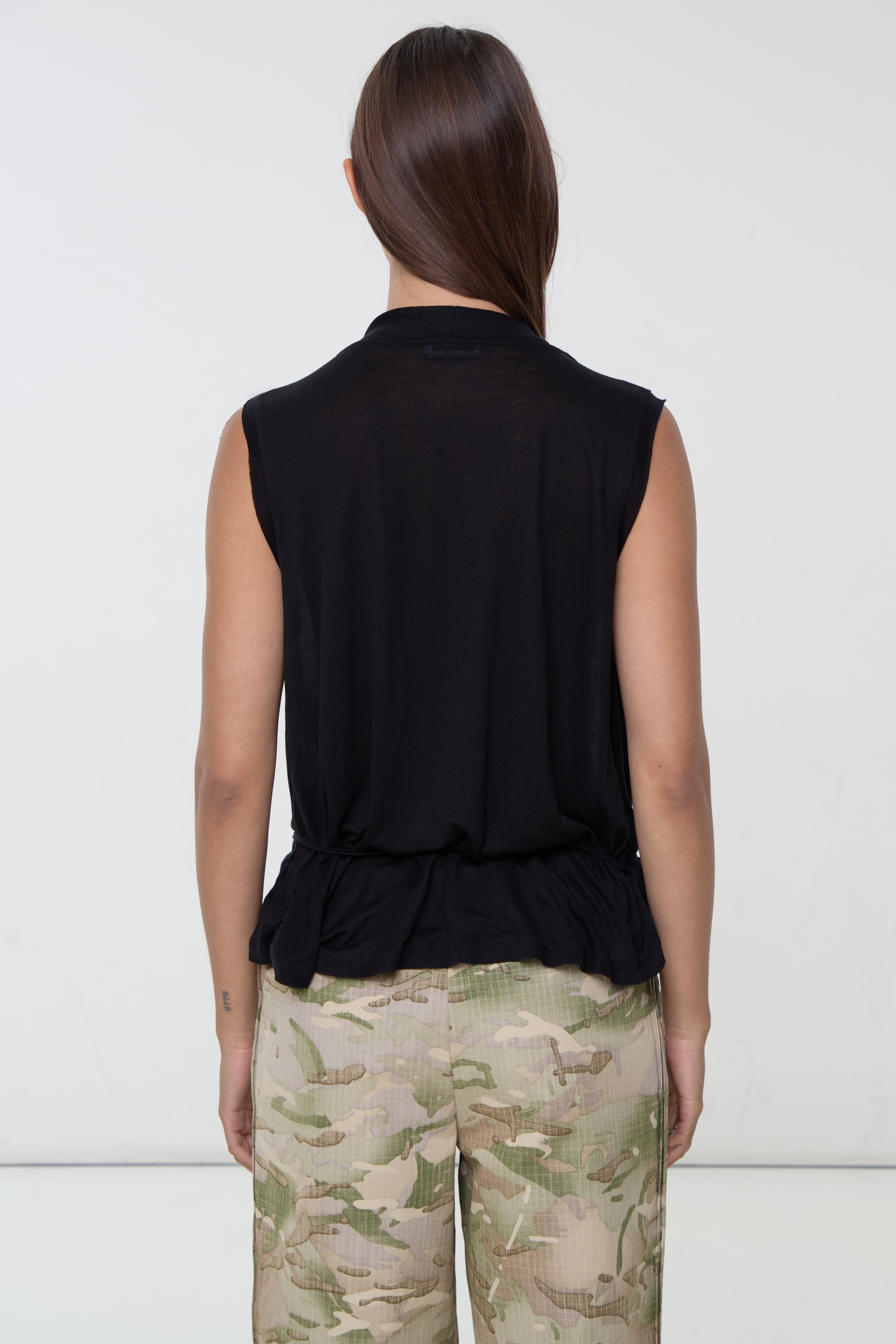 Blanche Tie Top, Onyx