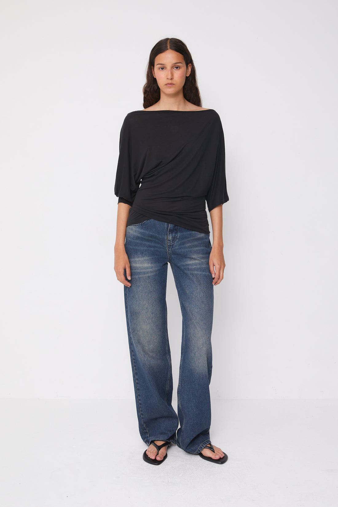 Blanche Balloon Top, Onyx