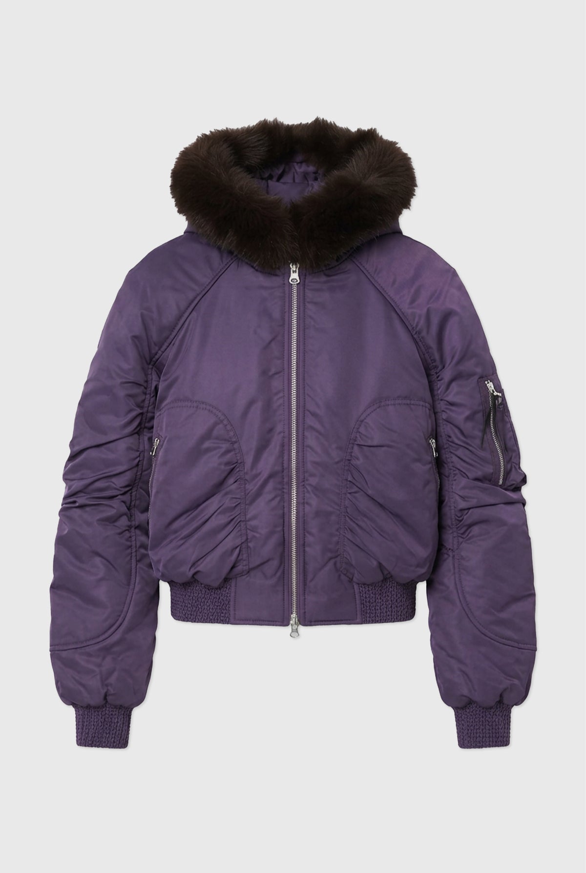 PRE-ORDER 4TH NOV: Cora Flight Jacket, Aubergine