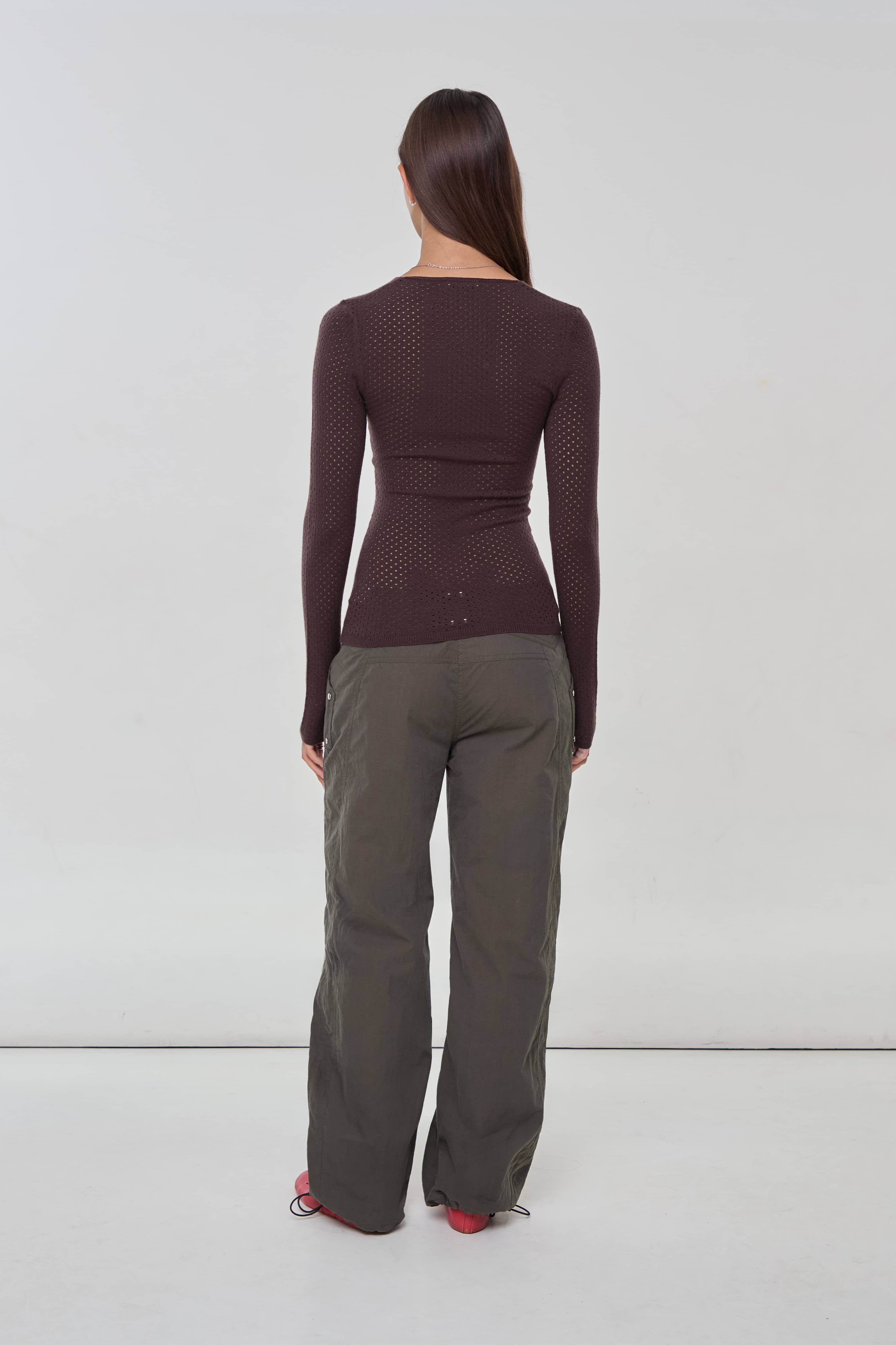 Carly Thermal Knit, Chocolate