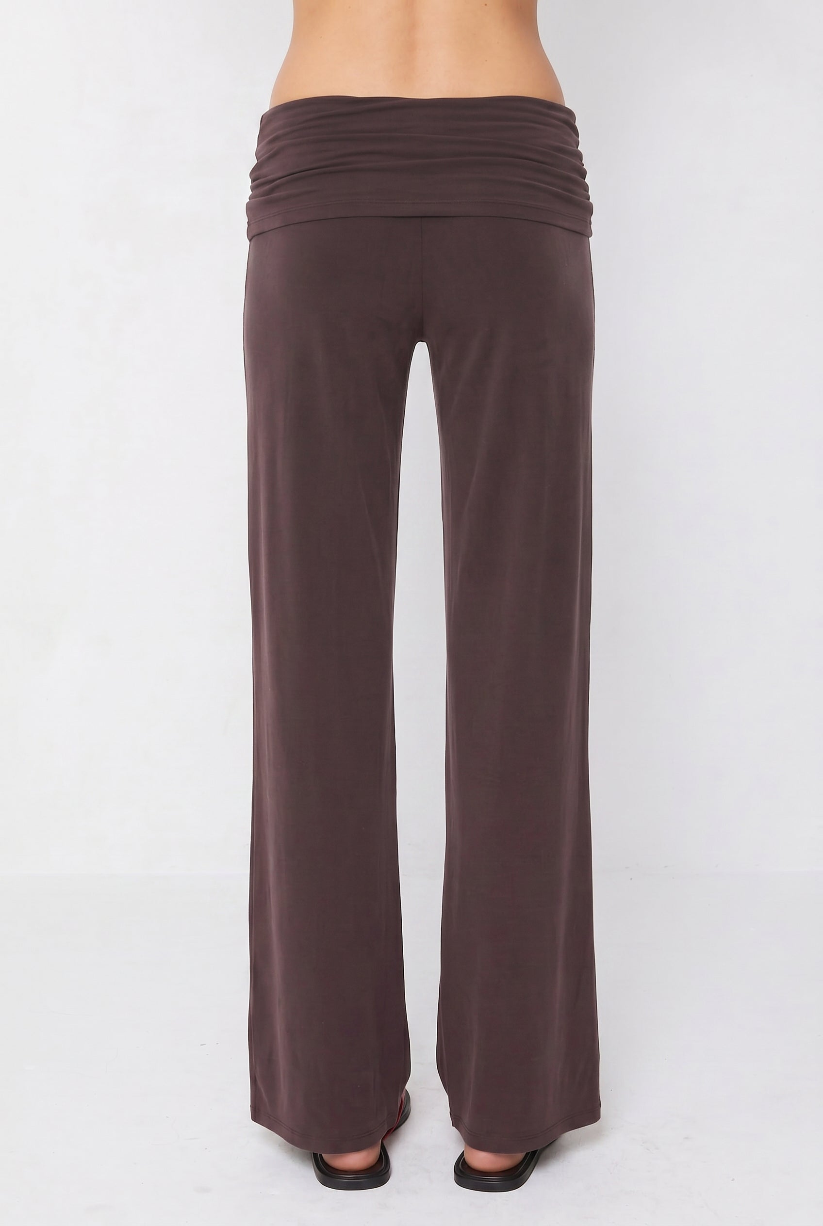 Kylie Fold Over Trousers, Cocoa