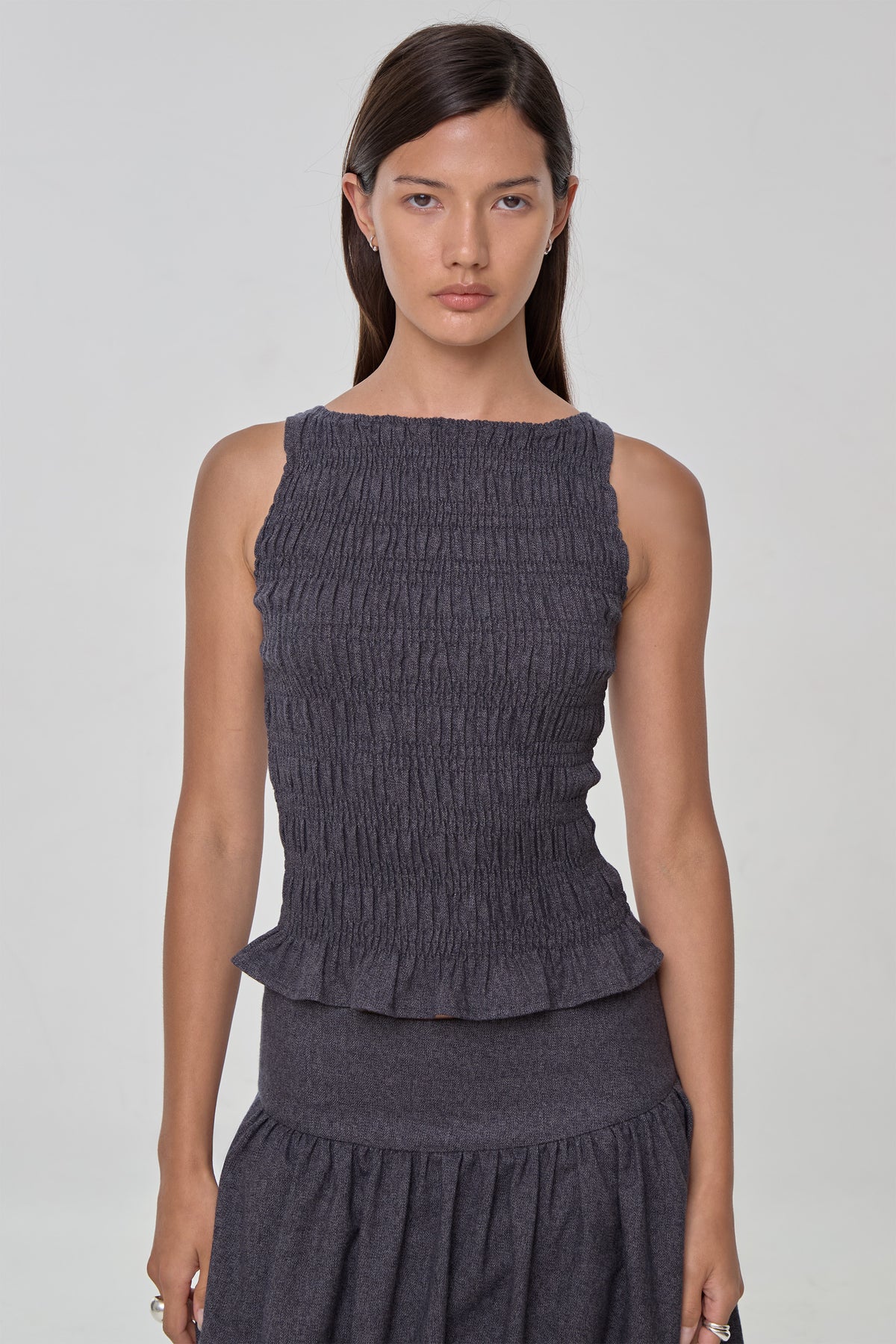 Deba Top, Soft Grey
