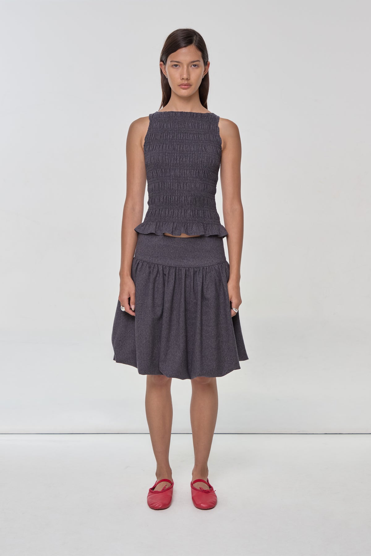Deba Top, Soft Grey