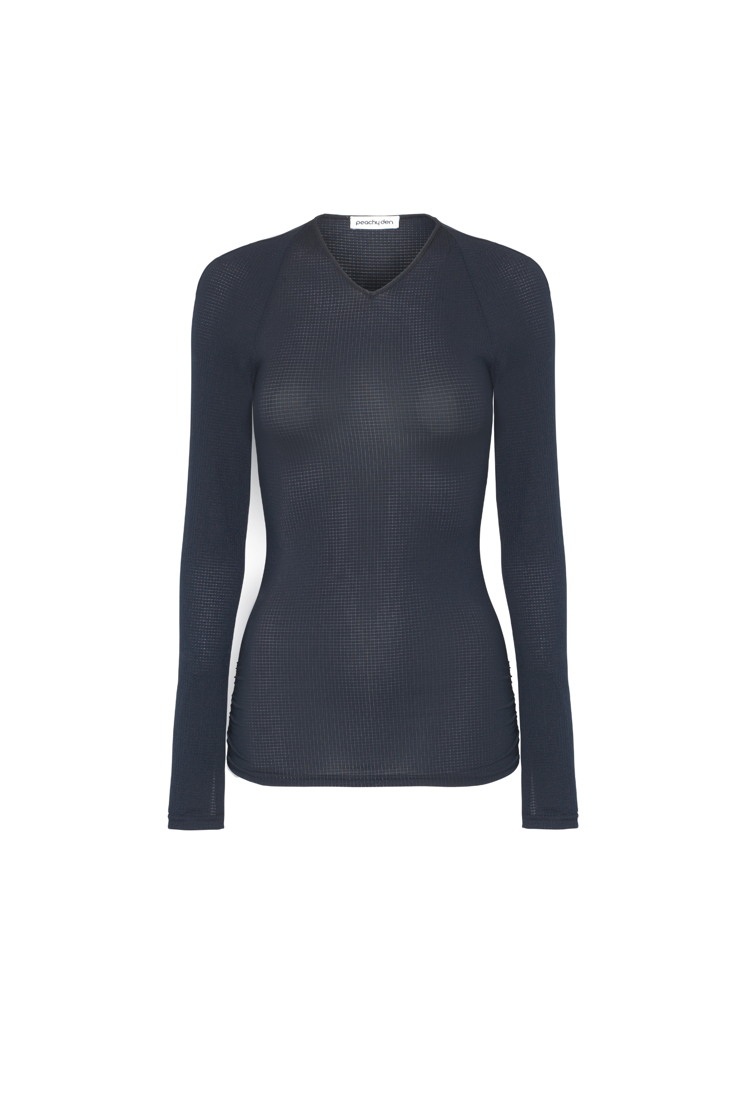 The Neo Long Sleeve Top, Black Grid