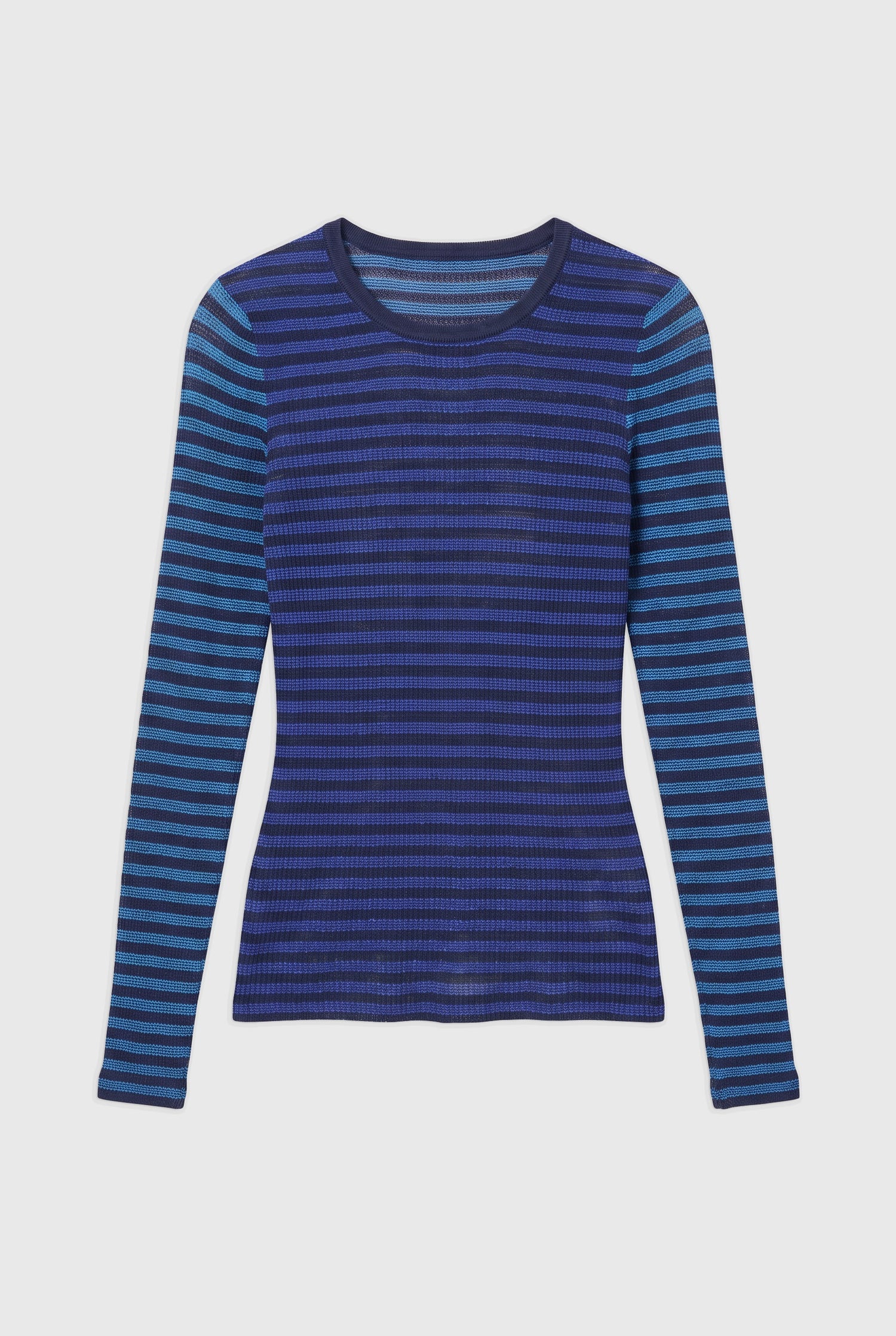Elise Stripe Long Sleeve Top, Navy Stripe