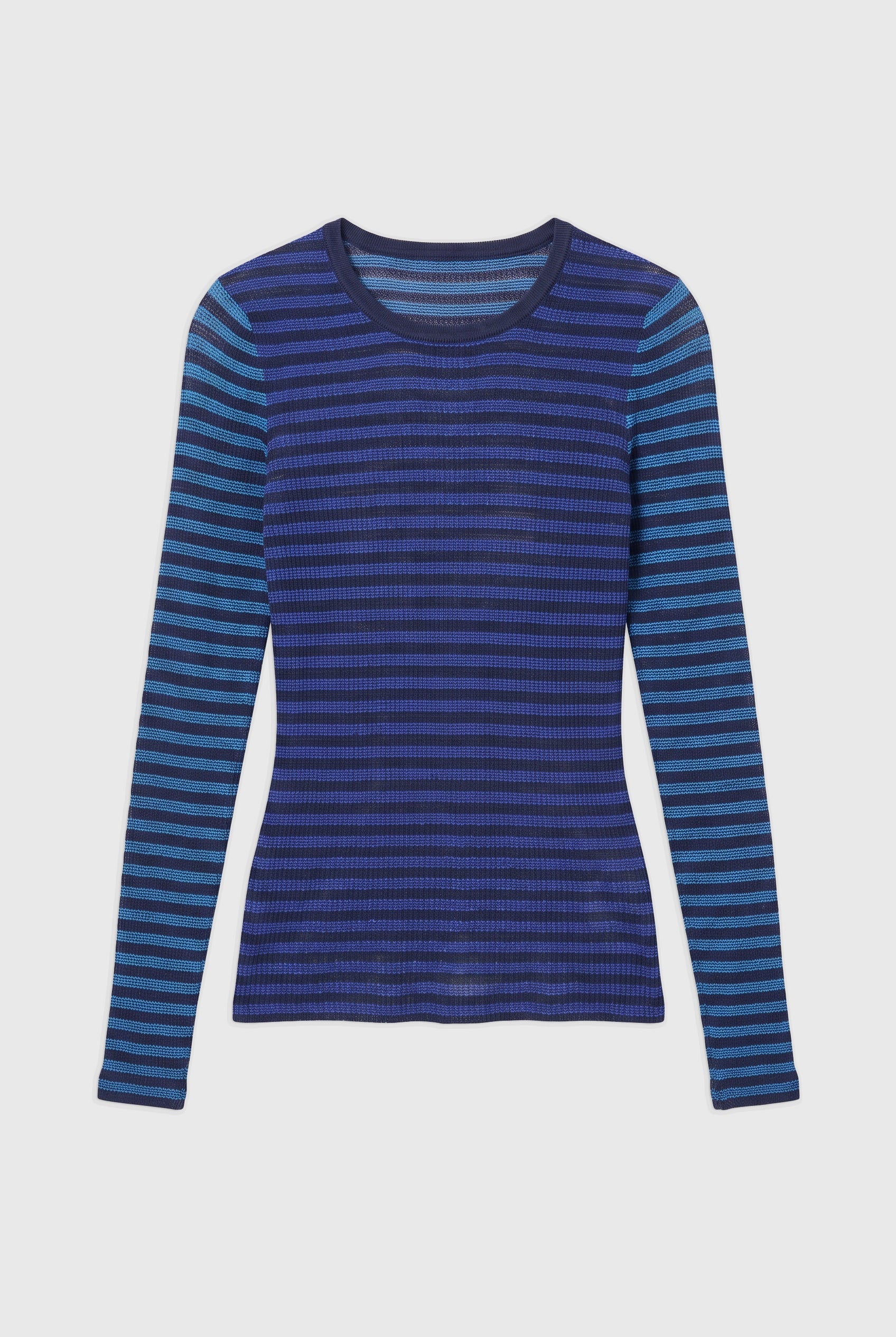 Elise Stripe Long Sleeve Top, Navy Stripe