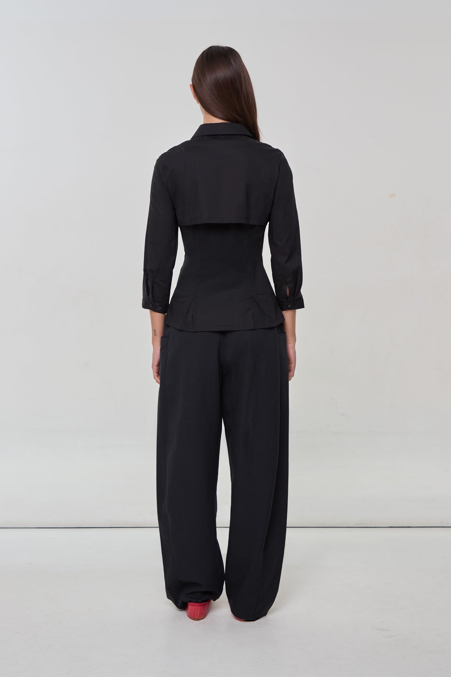 Gloria Double Blouse, Onyx