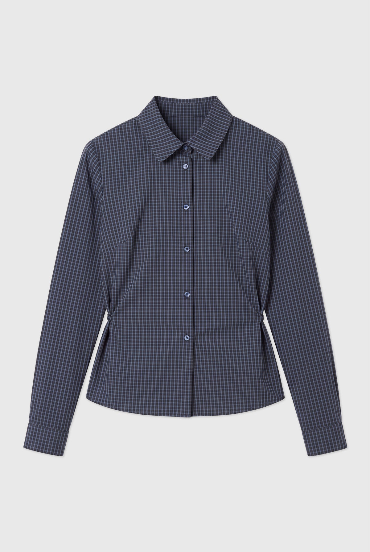 Gloria Cinch Shirt, Navy Check