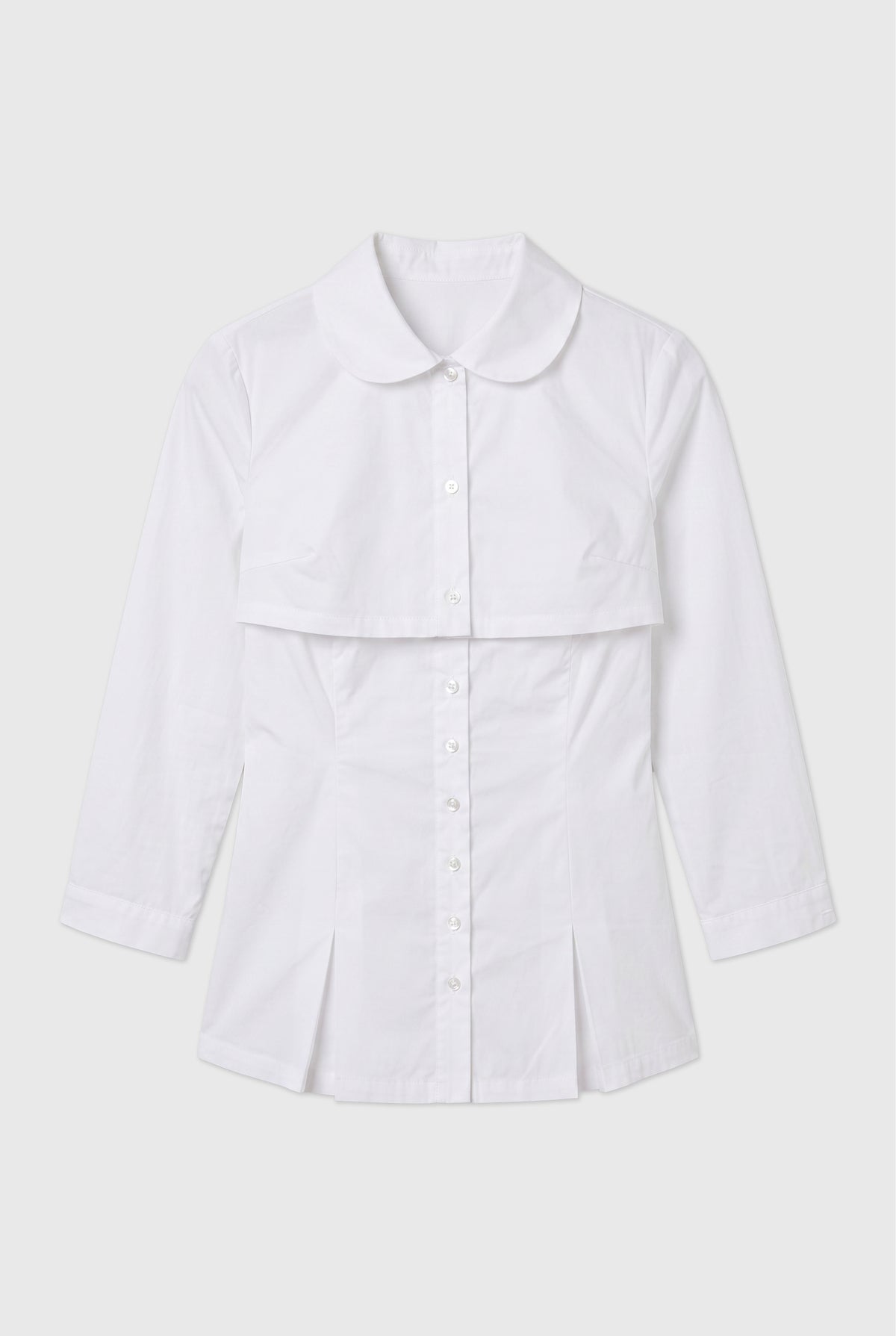 Gloria Double Blouse, Porcelain