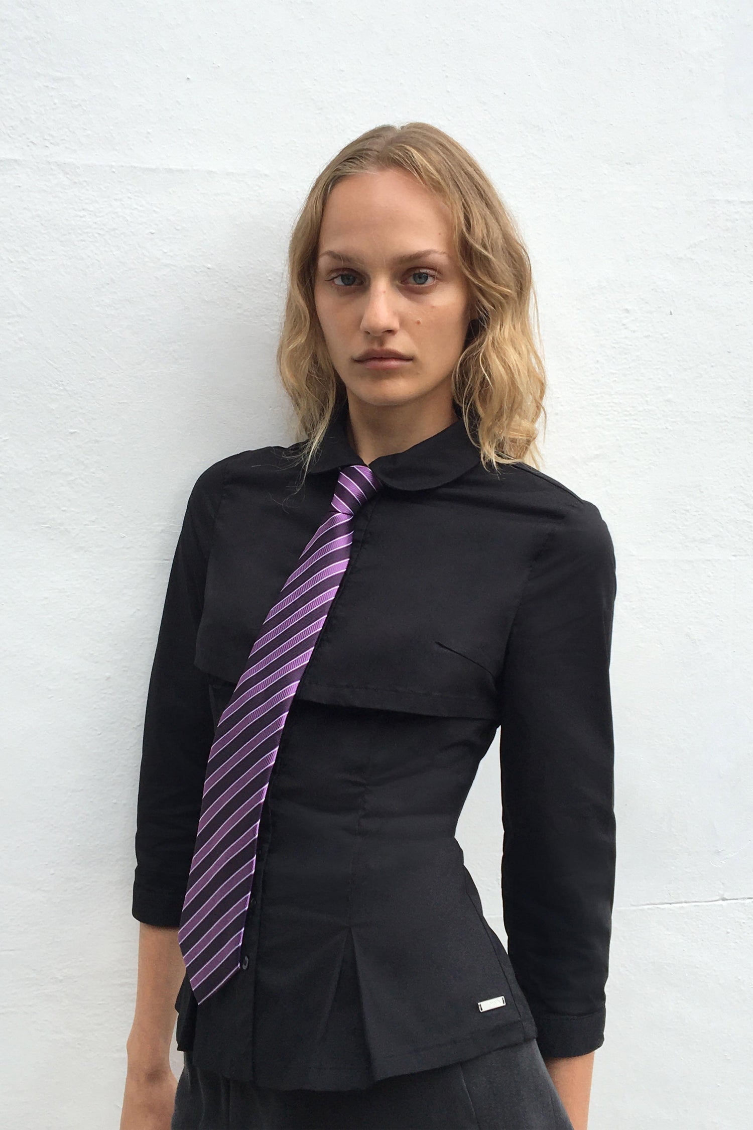 Gloria Double Blouse, Onyx