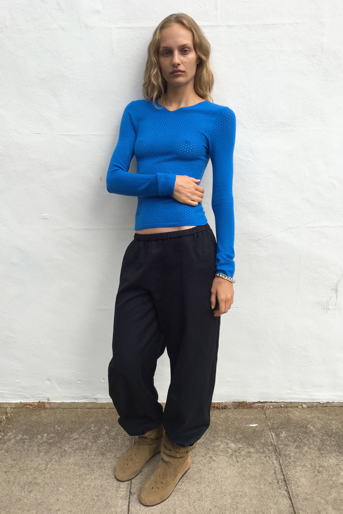 Carly Thermal Knit, Lapis