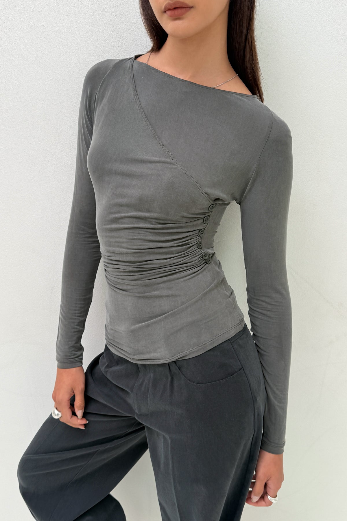 Kylie Wrap Top, Deep Forest
