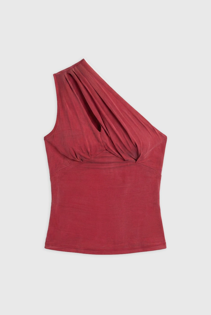 Kylie Asymmetric Top, Red Sandstone