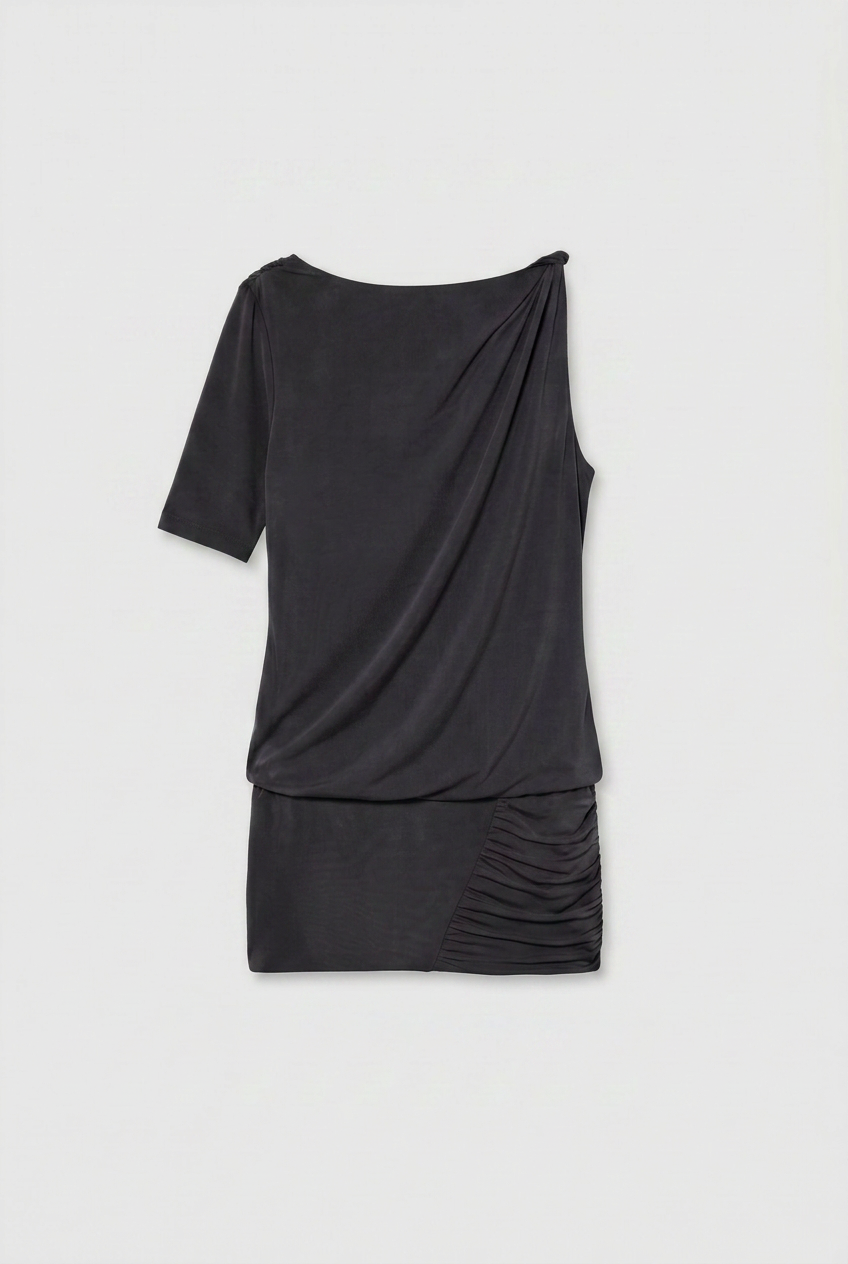 Kylie Bubble Mini Dress, Graphite