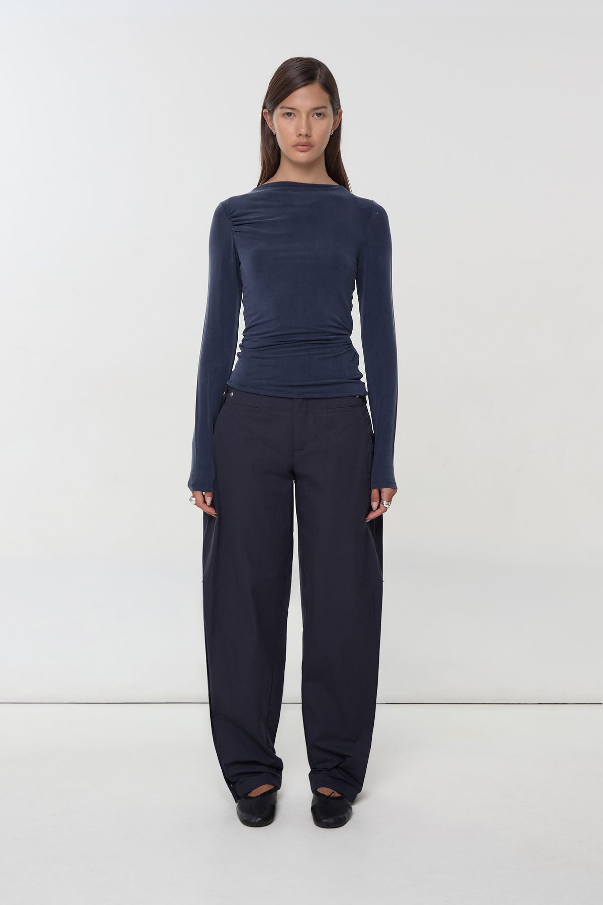 Kylie Long Sleeve Top, Dark Navy