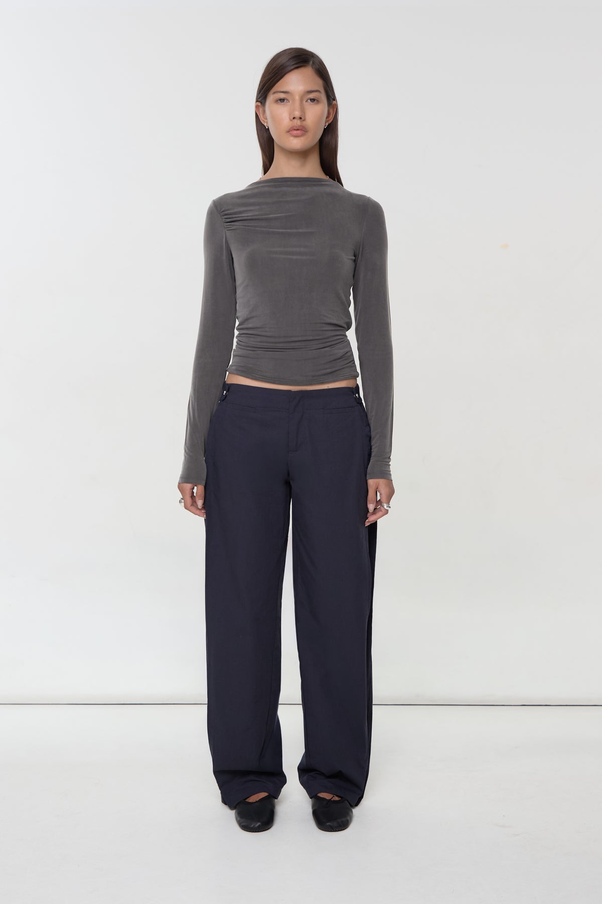 Kylie Long Sleeve Top, Deep Forest