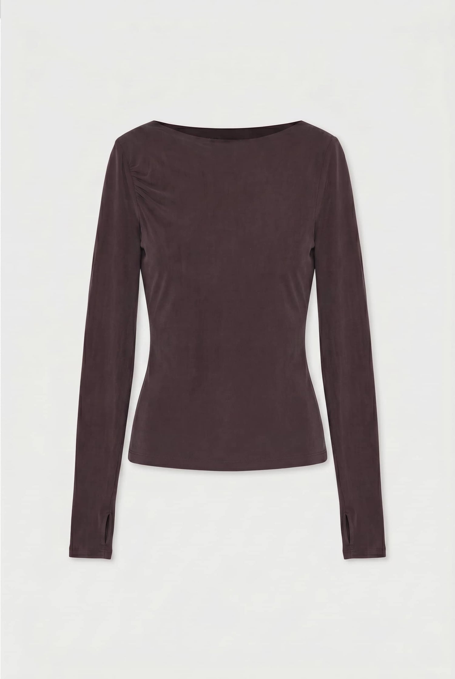 Kylie Long Sleeve Top, Chocolate
