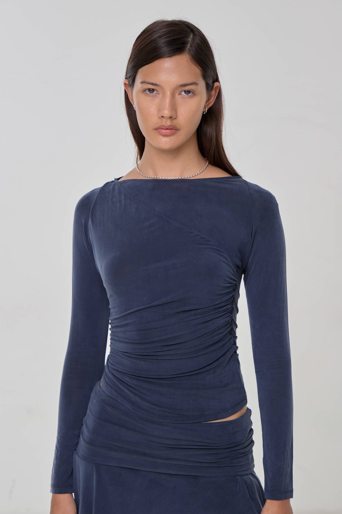 Kylie Wrap Top, Dark Navy