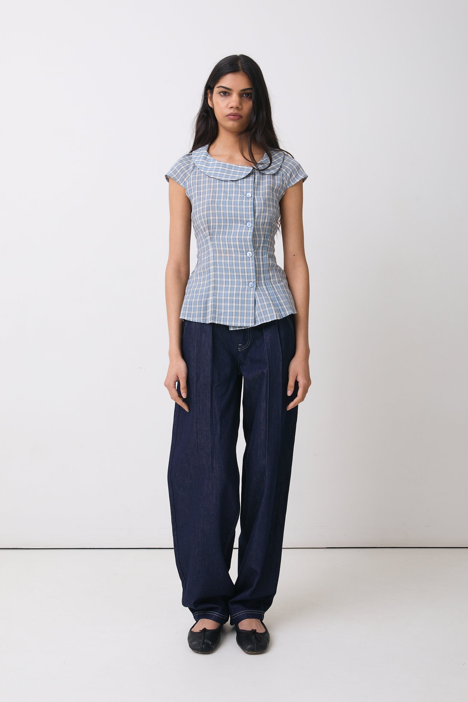 Missy Asymmetric Blouse, Check | END. Exclusive