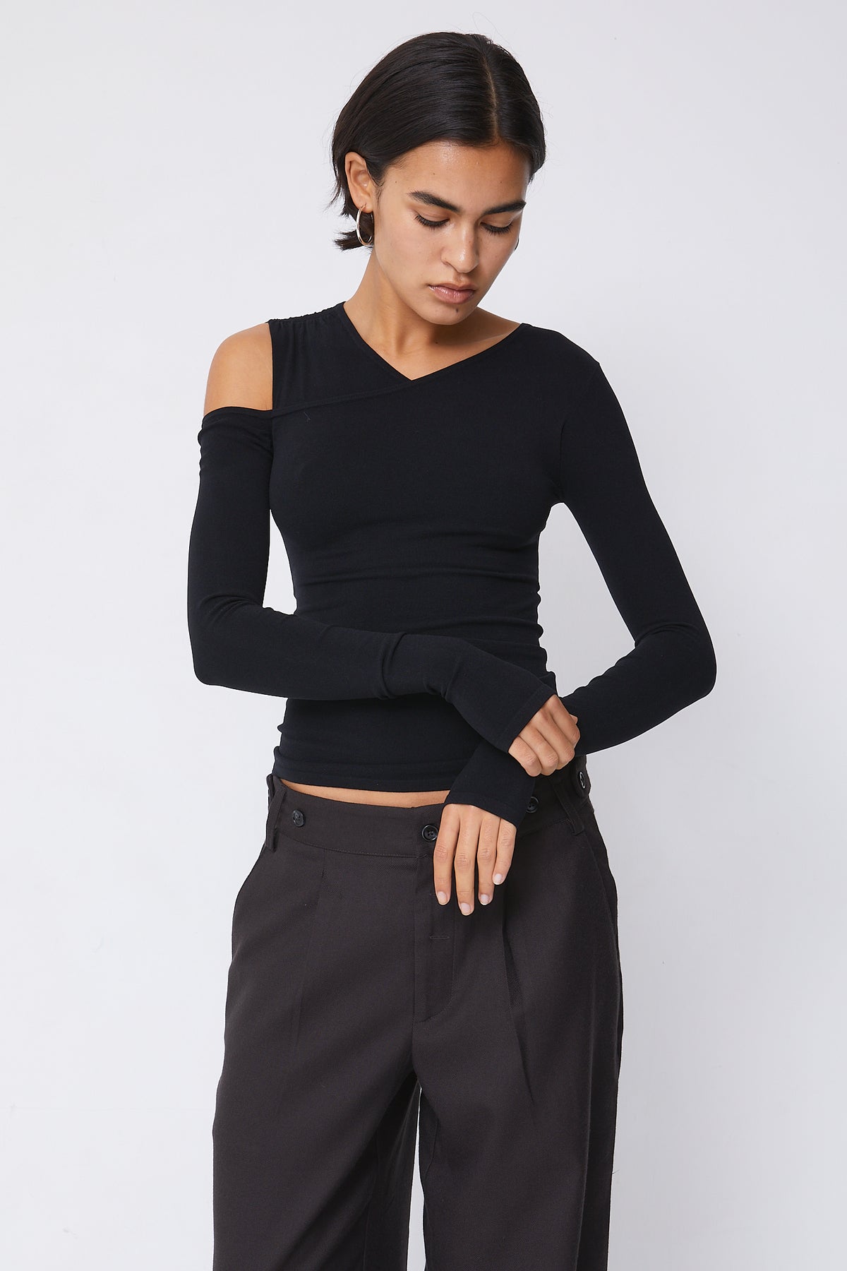 PRE-ORDER 2ND NOV: Liv Engineered Knit Top, Onyx