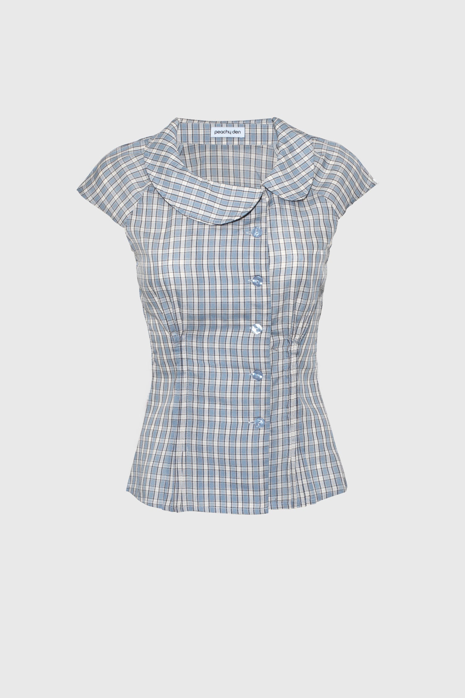 Missy Asymmetric Blouse, Check | END. Exclusive