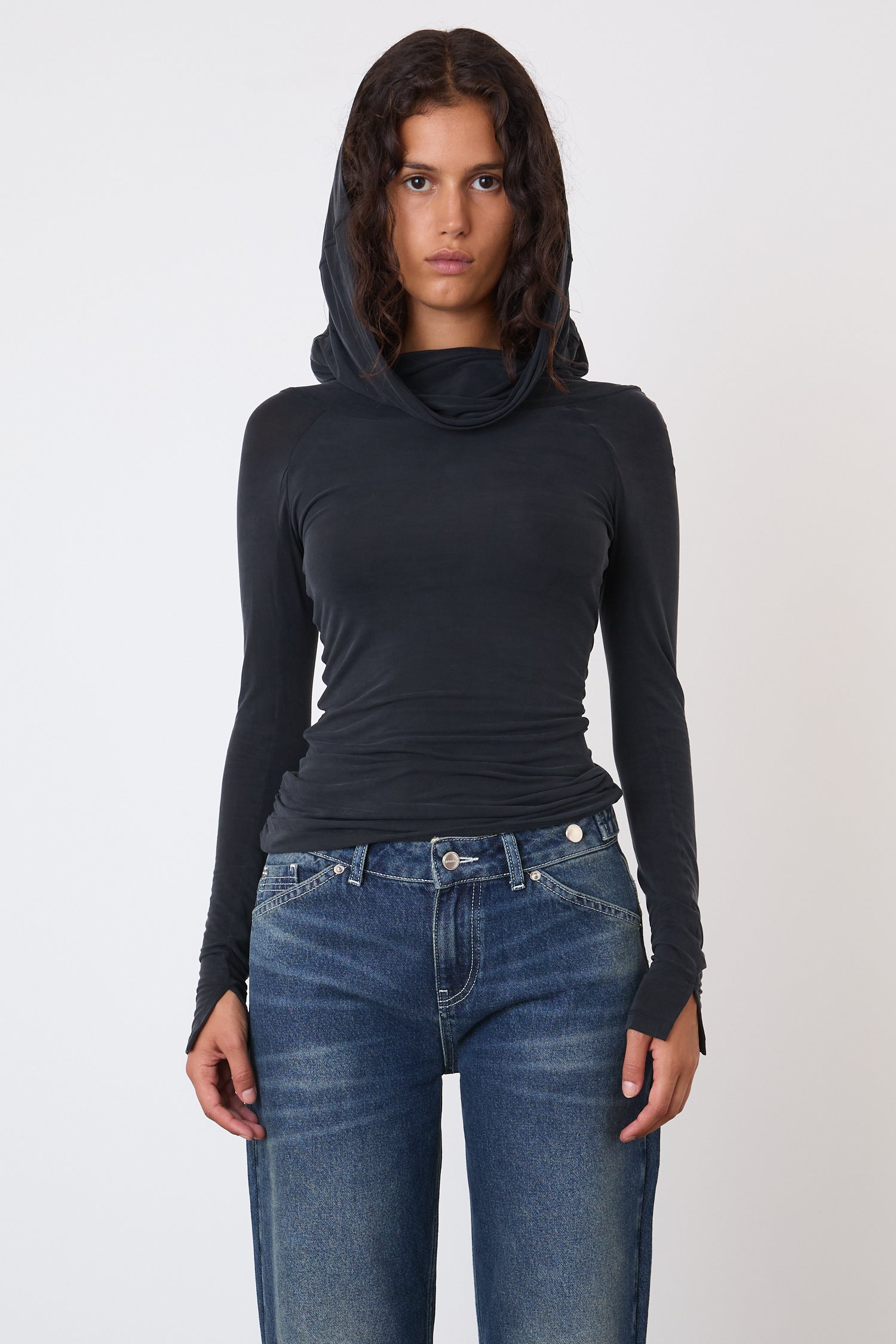 The Kylie Cold Shoulder Top, Graphite