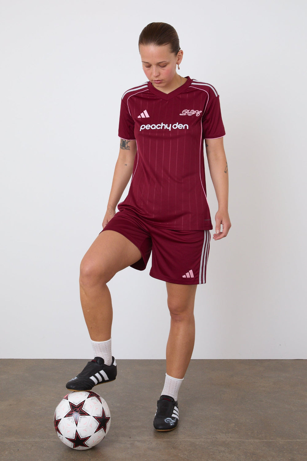 The Peachy FC x Adidas Away Jersey, Burgundy
