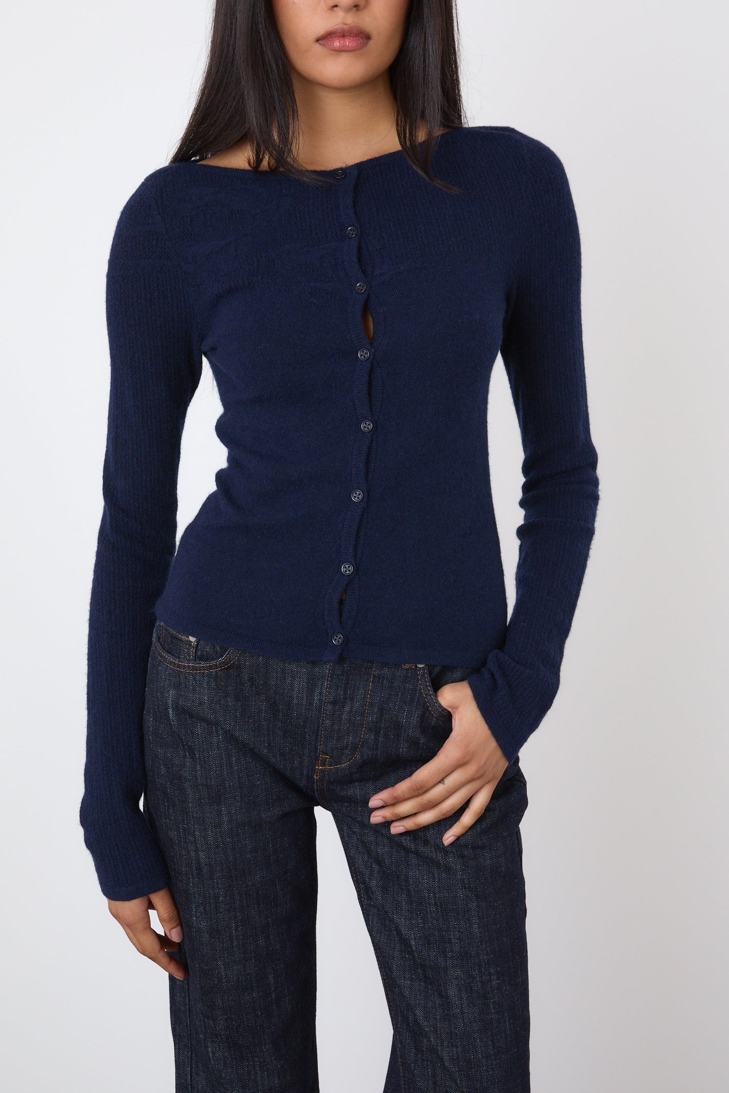 The Claudine Knit Cardigan, Midnight