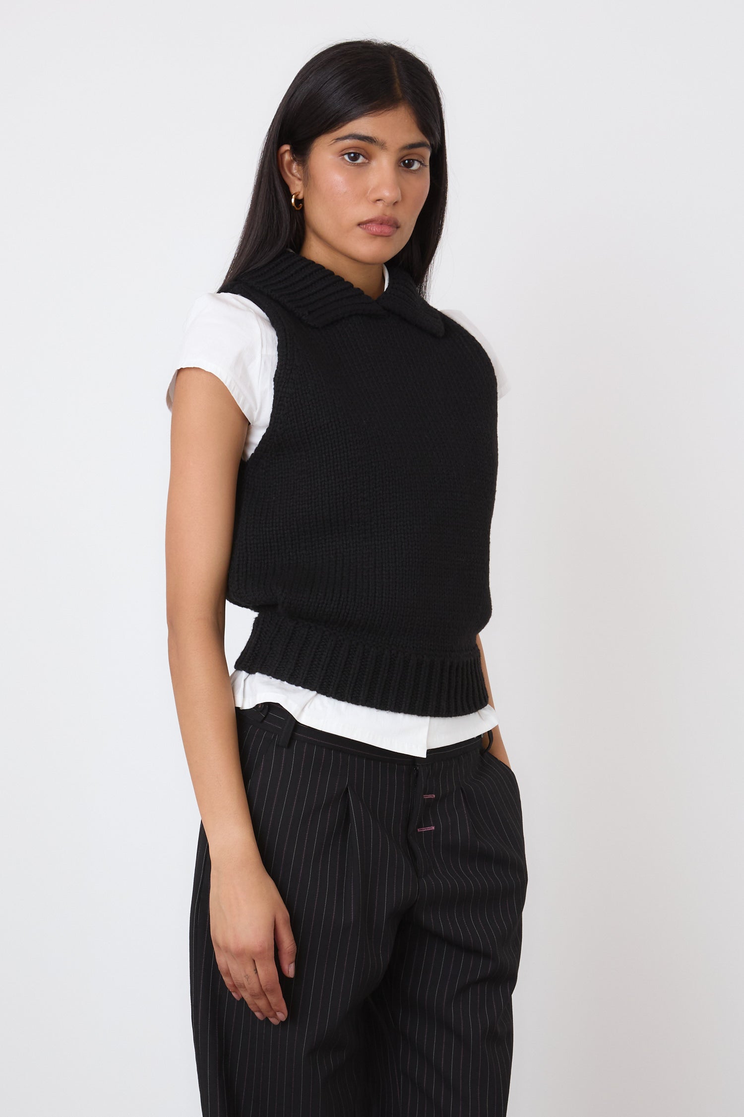 The Annie Knit Vest, Onyx