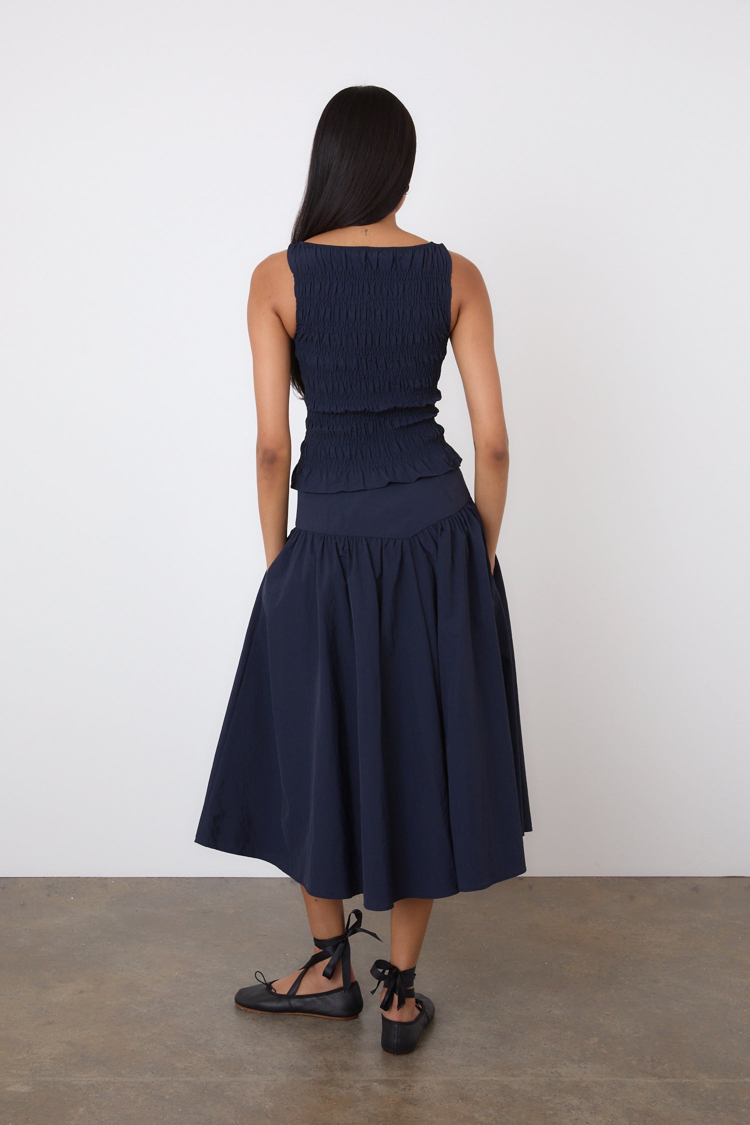 The Deba Midi Skirt, Midnight