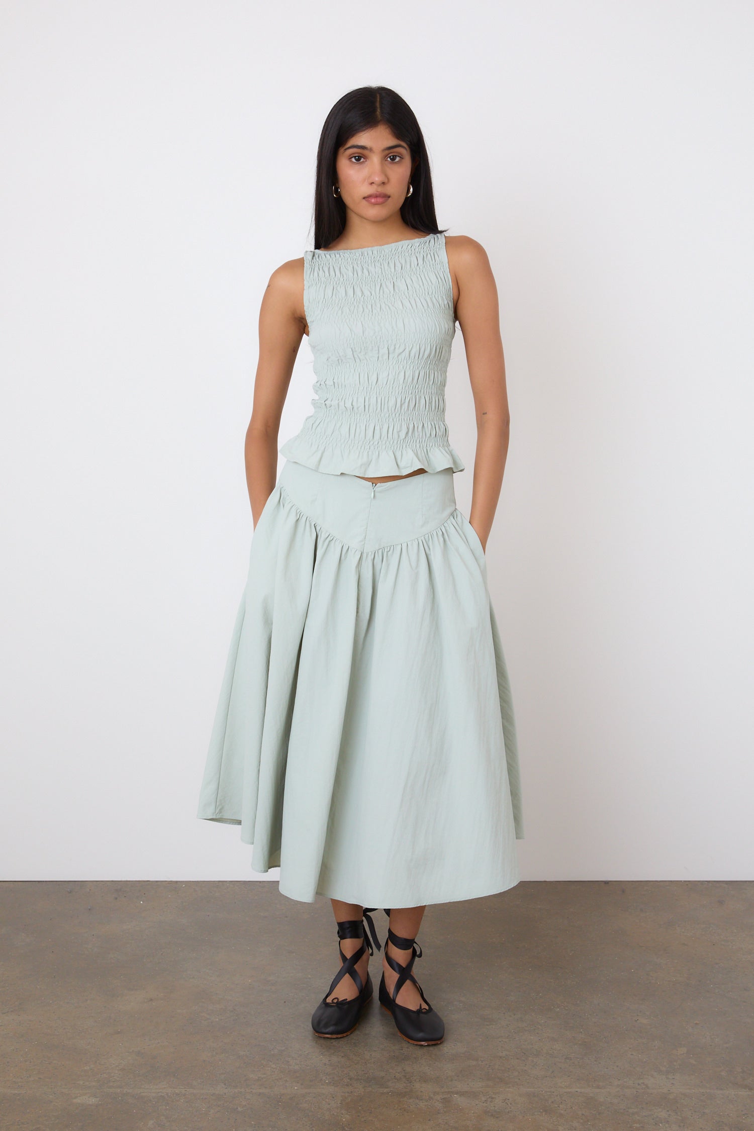 The Deba Midi Skirt, Shell