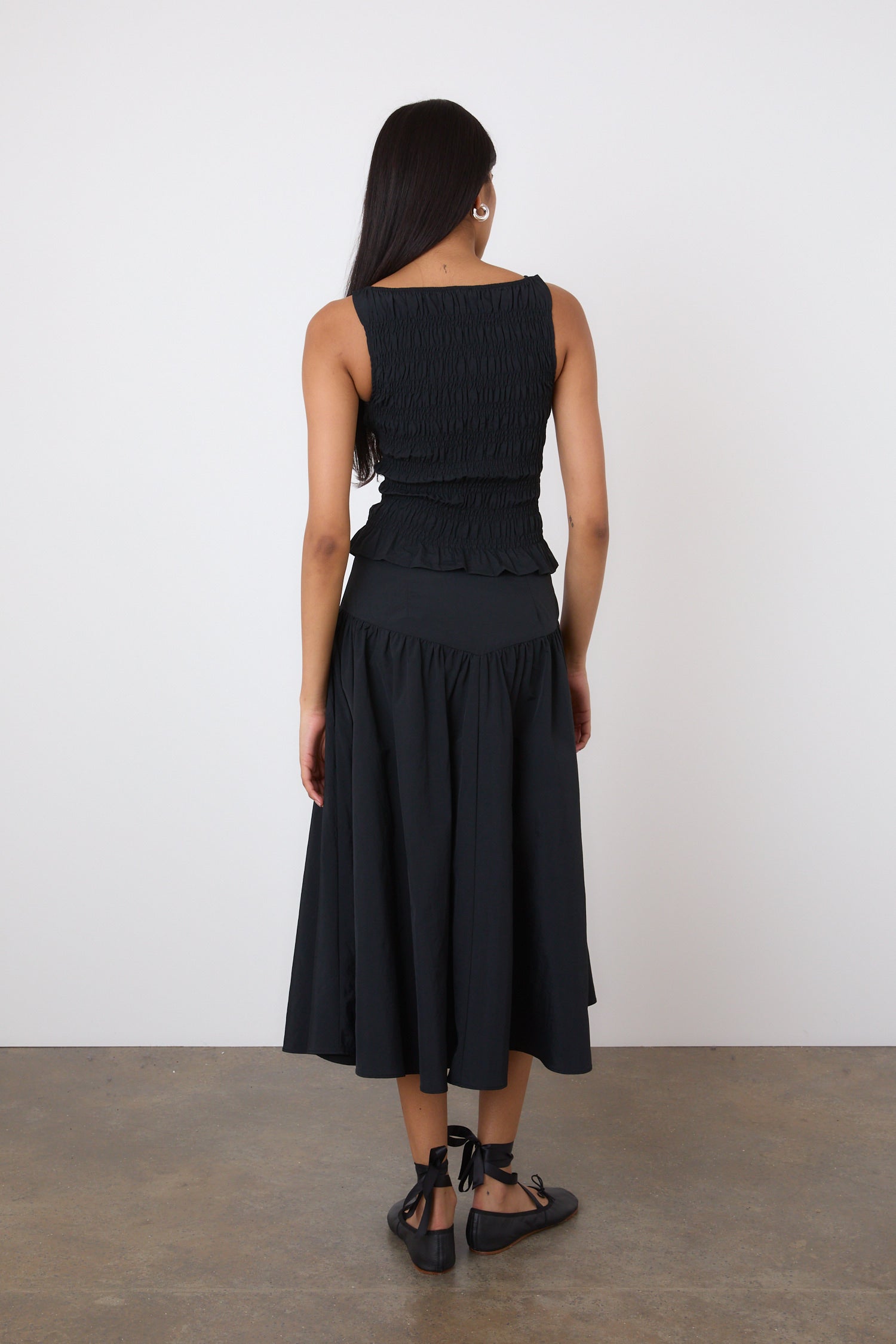 The Deba Midi Skirt, Onyx