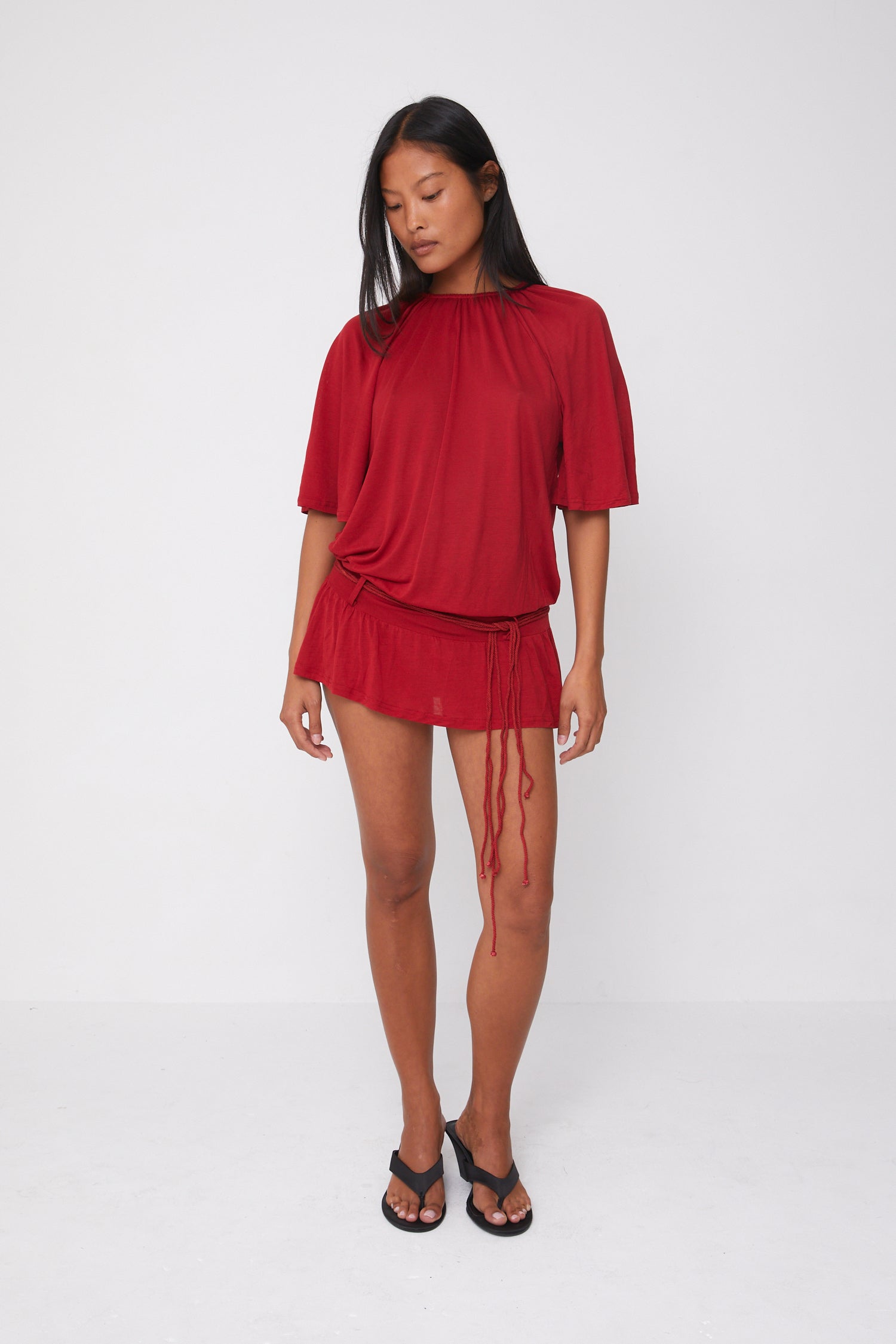 Blanche Skort Dress, Red Sandstone