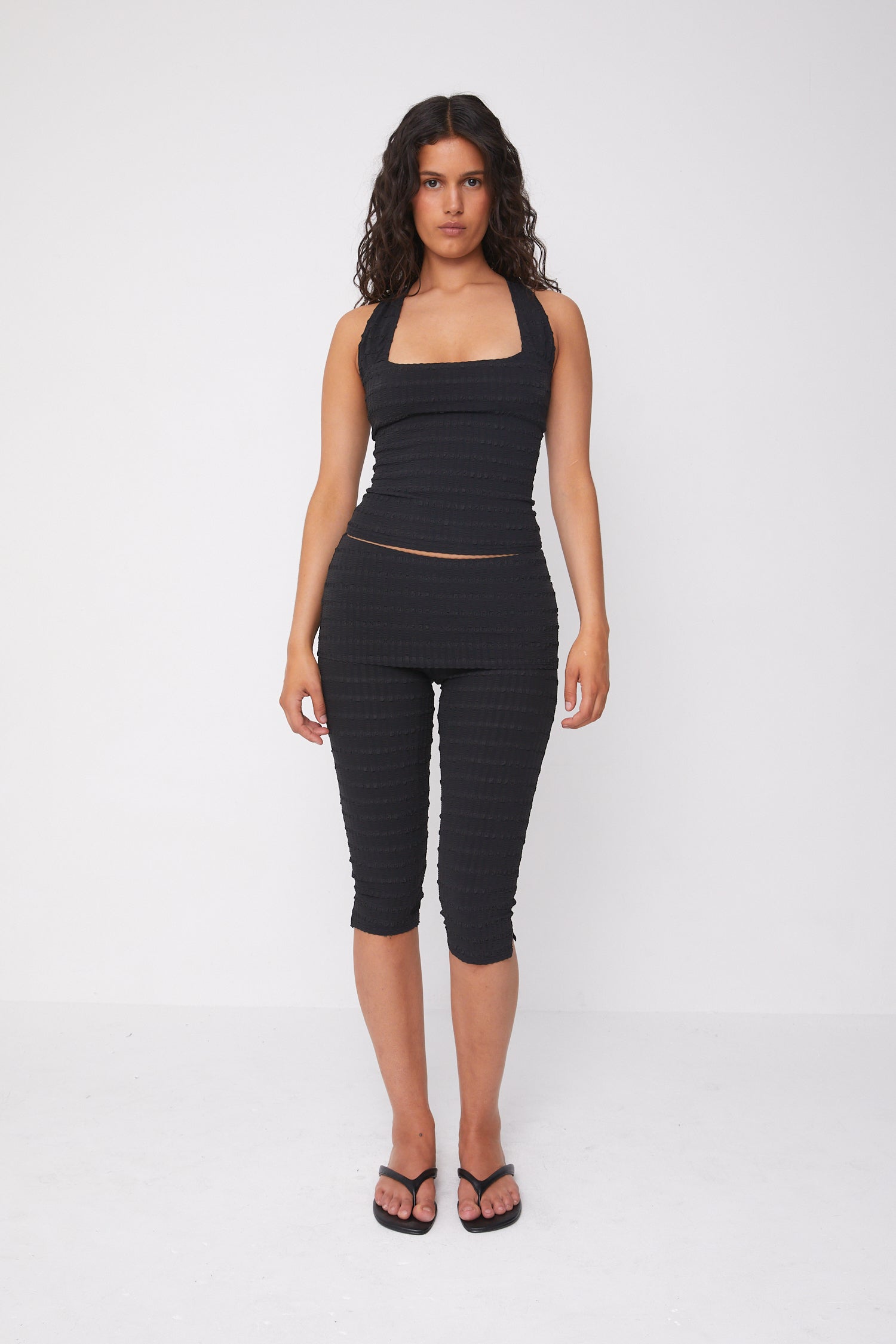 Cindy Racer Back Top, Black