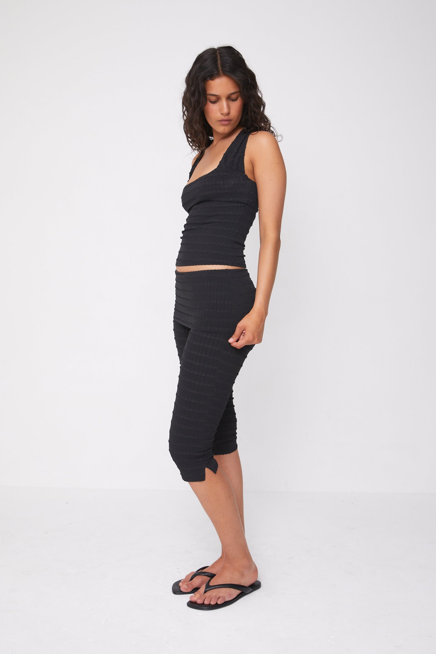Cindy Skirt Capris, Black