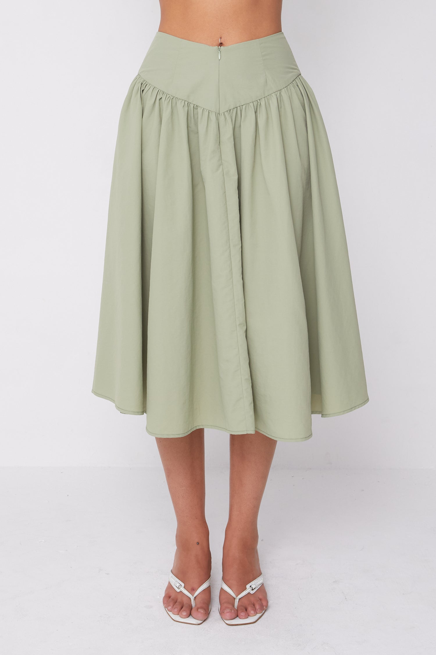 Deba Midi Skirt,  Pistachio