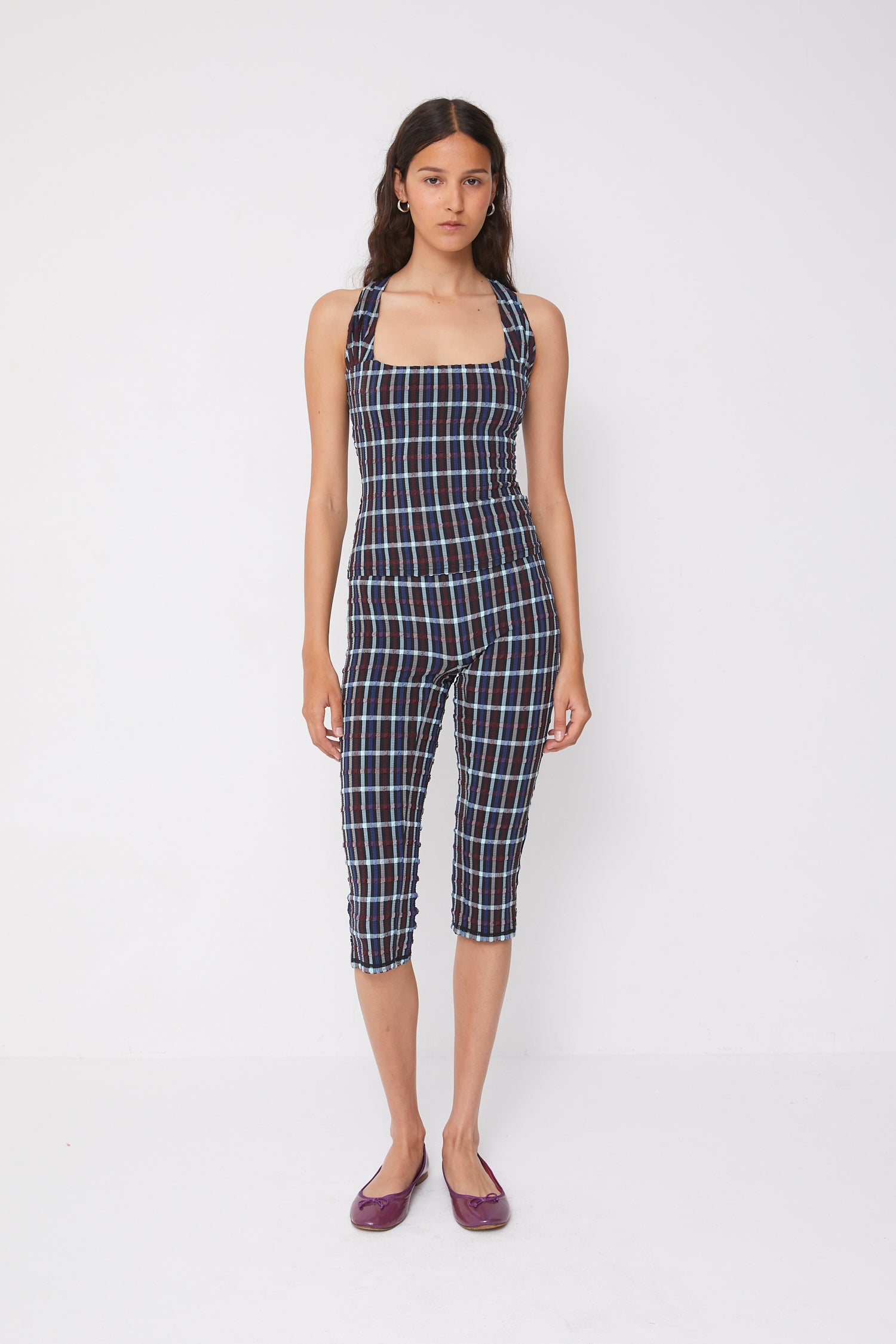 Cindy Racer Back Top, Liquorice