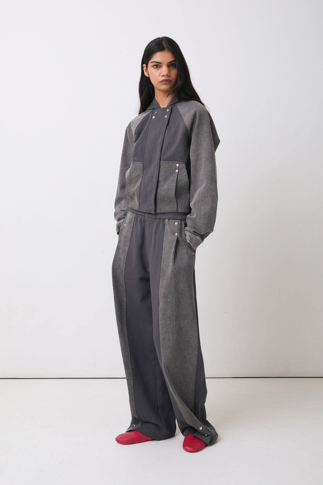 The Mercy Track Trousers, Grey Marl