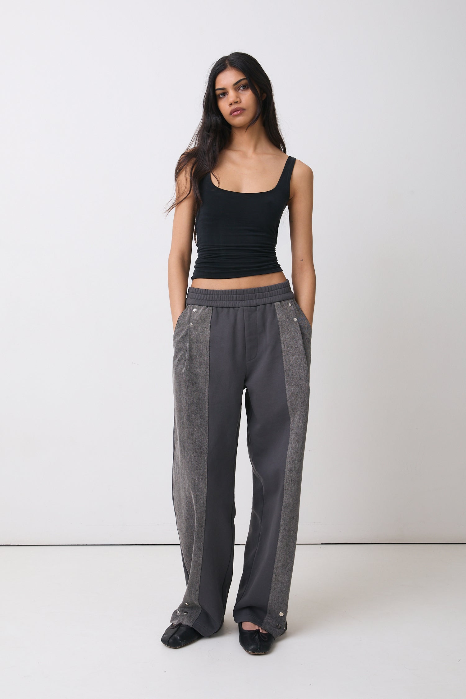 The Mercy Track Trousers, Grey Marl