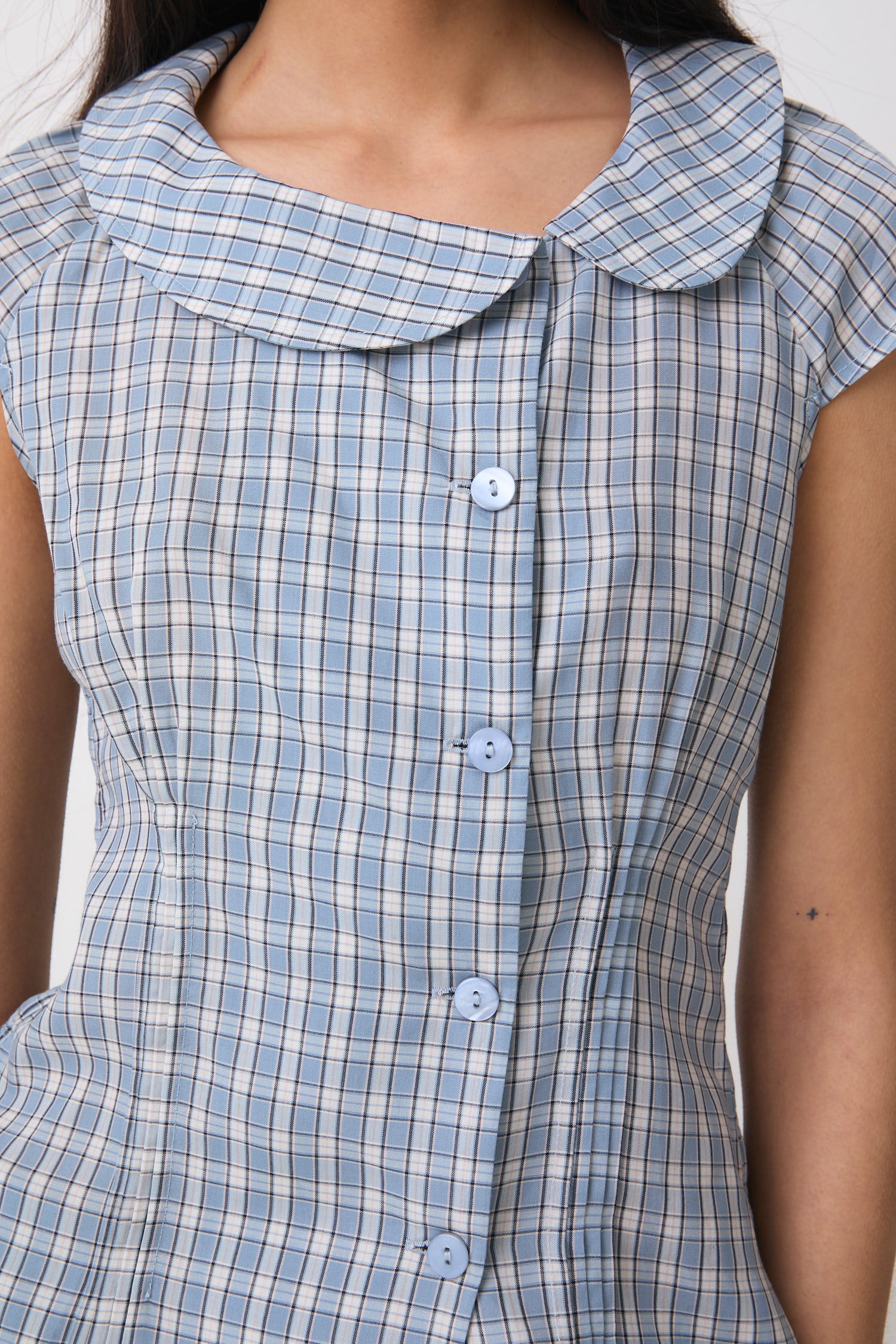 Missy Asymmetric Blouse, Check | END. Exclusive