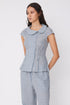 Missy Asymmetric Blouse, Check