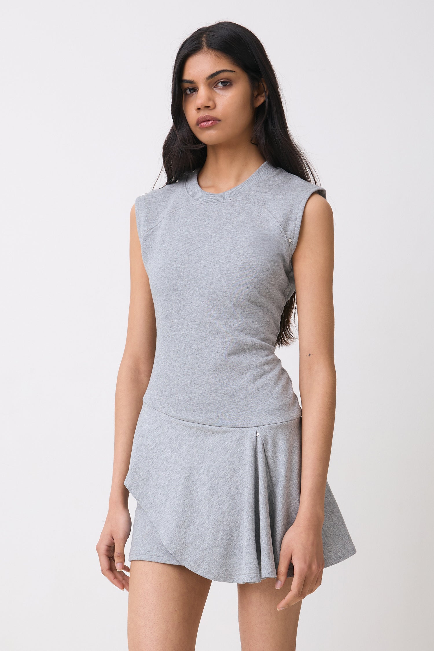 The Joni Skort Dress, Grey Marl