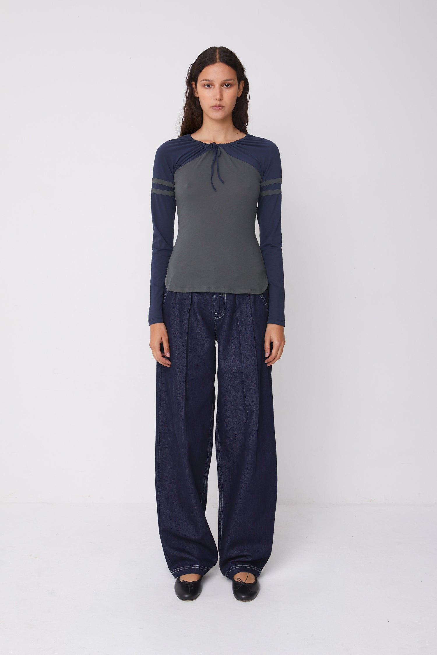Bebe Long Sleeve Top, Moonlight