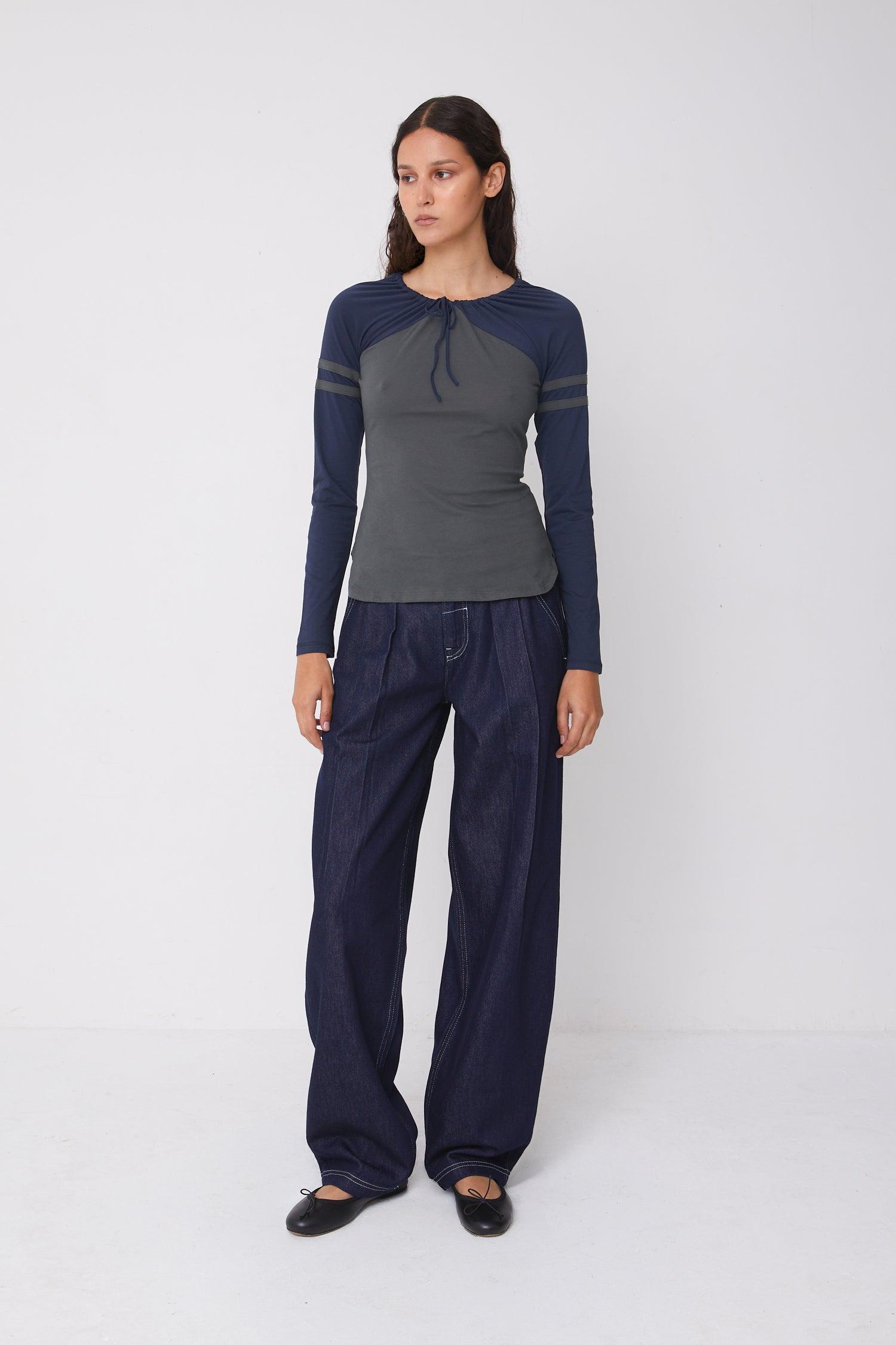 Bebe Long Sleeve Top, Moonlight