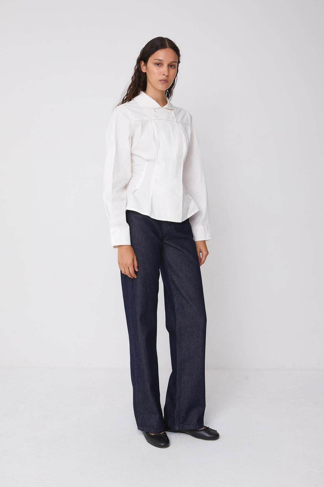 Missy Long Sleeve Blouse, Porcelain